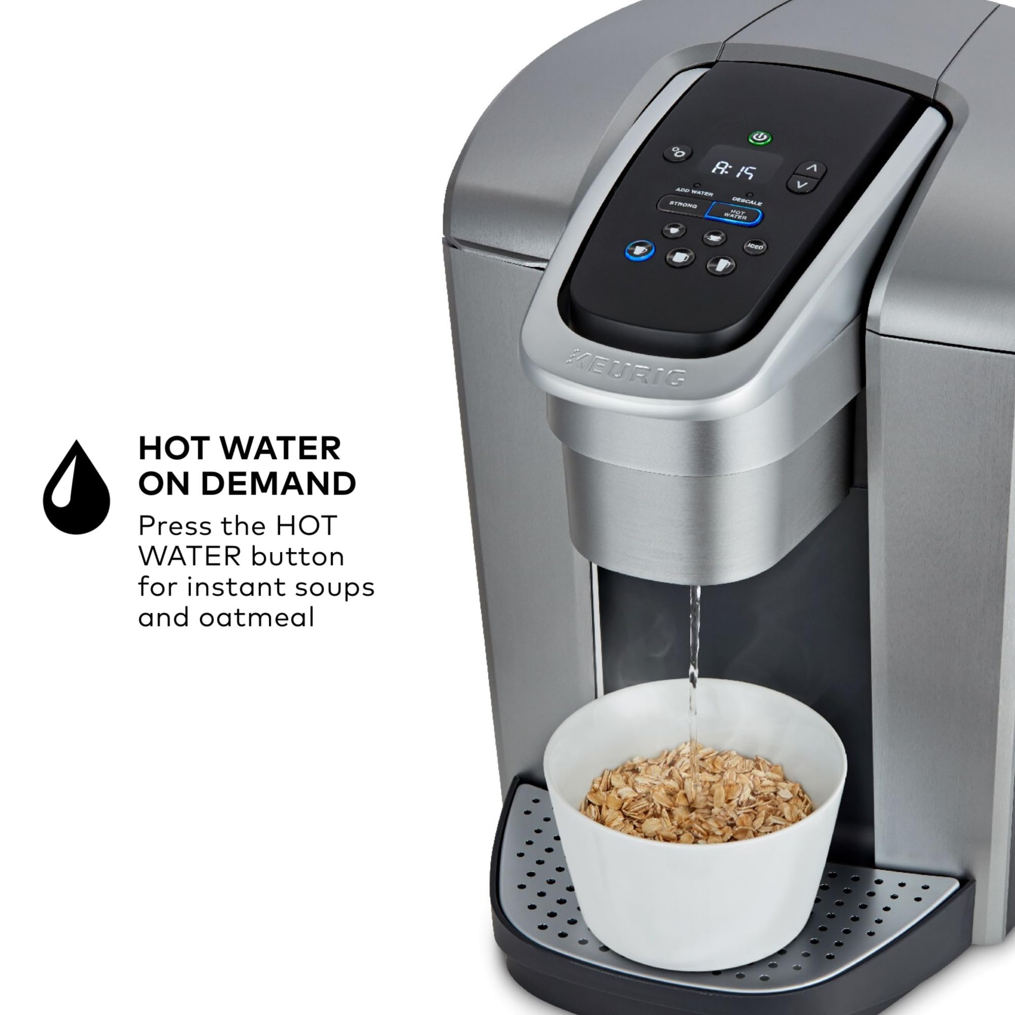 Keurig K-Elite Single Serve K-Cup Pod Coffee Maker, with Strength and Temperature Control, Iced Coffee Capability, 8 to 12oz Brew Size, Programmable, Brushed Silver - My Kitchen Products
