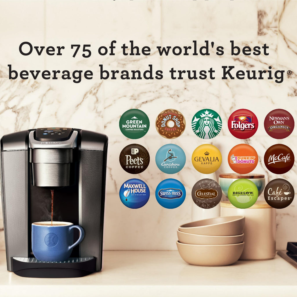 Keurig K-Elite Single Serve K-Cup Pod Coffee Maker, with Strength and Temperature Control, Iced Coffee Capability, 8 to 12oz Brew Size, Programmable, Brushed Slate - My Kitchen Products