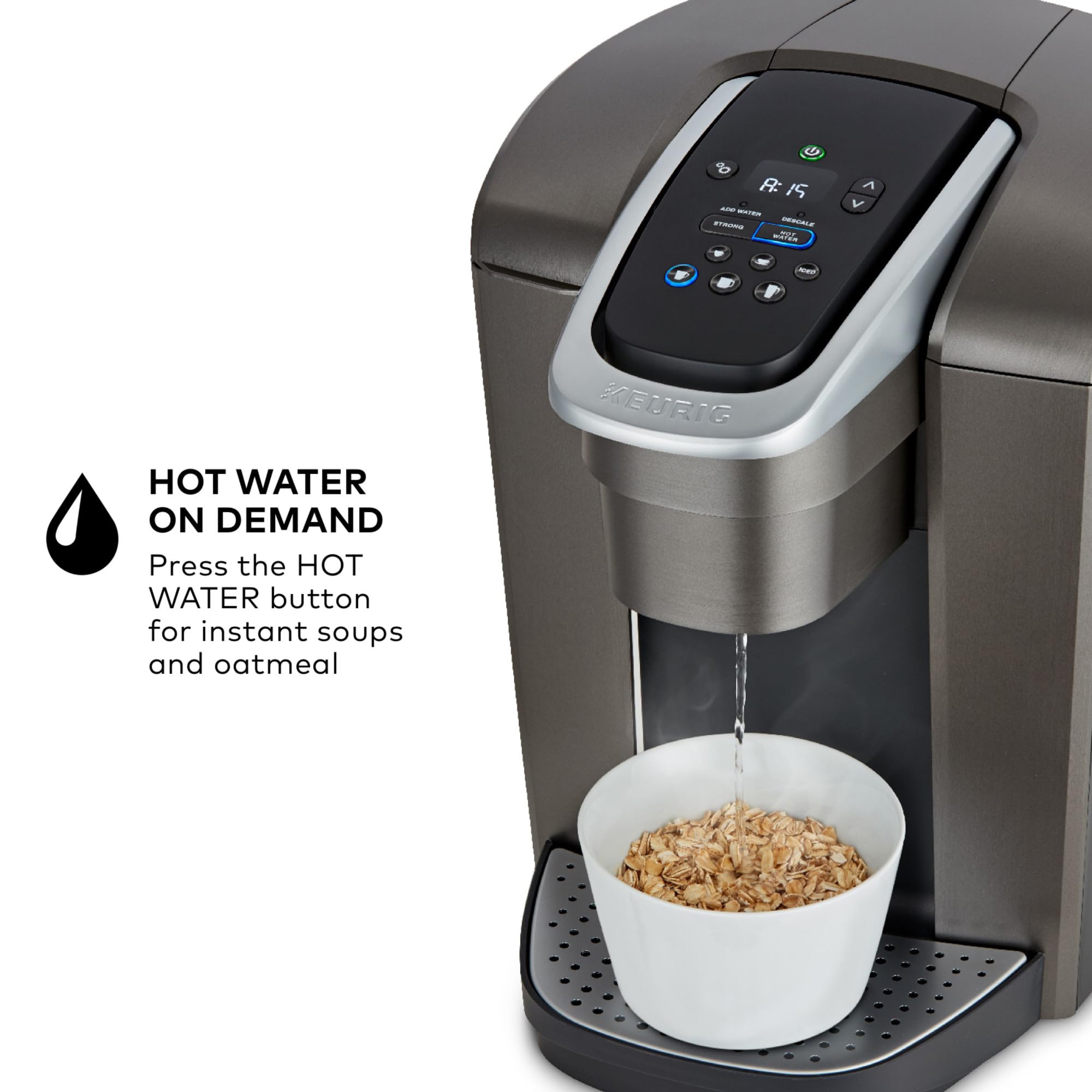 Keurig K-Elite Single Serve K-Cup Pod Coffee Maker, with Strength and Temperature Control, Iced Coffee Capability, 8 to 12oz Brew Size, Programmable, Brushed Slate - My Kitchen Products