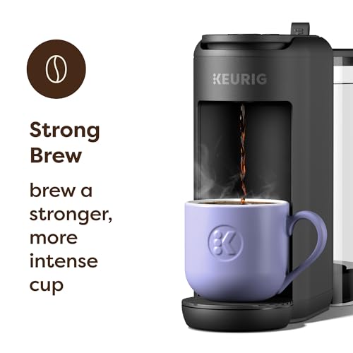 Keurig K-Mini Mate Plus Single-Serve K-Cup Pod Coffee Maker, Compact, 3 Cup Sizes, Brew Over Ice and Strong Button Features, 50 oz Removable Reservoir, Matte Black - My Kitchen Products