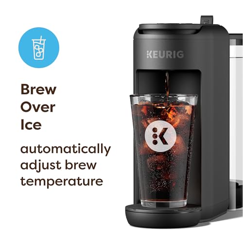 Keurig K-Mini Mate Plus Single-Serve K-Cup Pod Coffee Maker, Compact, 3 Cup Sizes, Brew Over Ice and Strong Button Features, 50 oz Removable Reservoir, Matte Black - My Kitchen Products