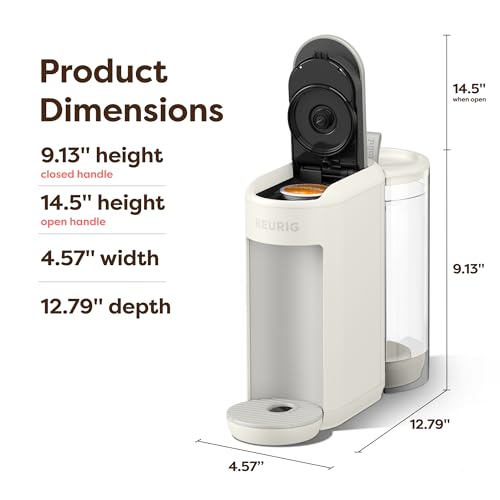 Keurig K-Mini Mate Plus Single-Serve K-Cup Pod Coffee Maker, Compact, 3 Cup Sizes, Brew Over Ice and Strong Button Features, 50 oz Removable Reservoir, Warm Stone - My Kitchen Products