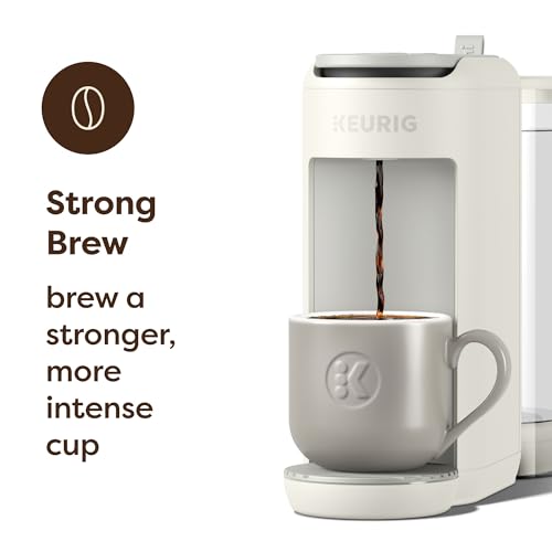 Keurig K-Mini Mate Plus Single-Serve K-Cup Pod Coffee Maker, Compact, 3 Cup Sizes, Brew Over Ice and Strong Button Features, 50 oz Removable Reservoir, Warm Stone - My Kitchen Products