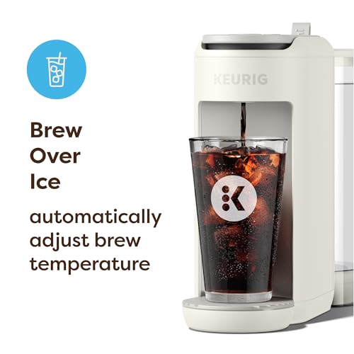 Keurig K-Mini Mate Plus Single-Serve K-Cup Pod Coffee Maker, Compact, 3 Cup Sizes, Brew Over Ice and Strong Button Features, 50 oz Removable Reservoir, Warm Stone - My Kitchen Products