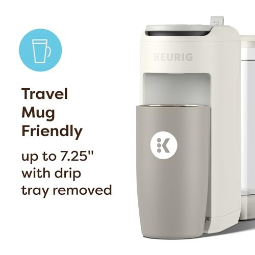 Keurig K-Mini Mate Plus Single-Serve K-Cup Pod Coffee Maker, Compact, 3 Cup Sizes, Brew Over Ice and Strong Button Features, 50 oz Removable Reservoir, Warm Stone - My Kitchen Products