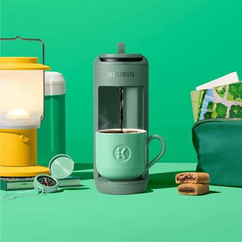 Keurig K-Mini Mate Single Serve K-Cup Pod Coffee Maker, Brews Up to 12 oz Cup, Compact Portable Coffee Machine for Small Spaces, Great for Dorms & Offices, Glamping Green - My Kitchen Products