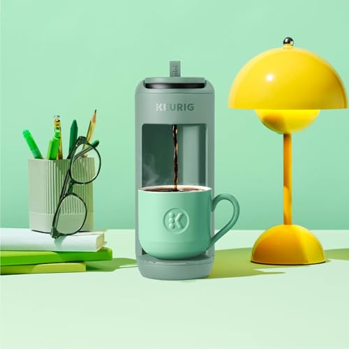 Keurig K-Mini Mate Single Serve K-Cup Pod Coffee Maker, Brews Up to 12 oz Cup, Compact Portable Coffee Machine for Small Spaces, Great for Dorms & Offices, Glamping Green - My Kitchen Products