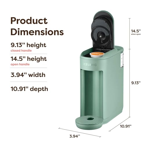 Keurig K-Mini Mate Single Serve K-Cup Pod Coffee Maker, Brews Up to 12 oz Cup, Compact Portable Coffee Machine for Small Spaces, Great for Dorms & Offices, Glamping Green - My Kitchen Products