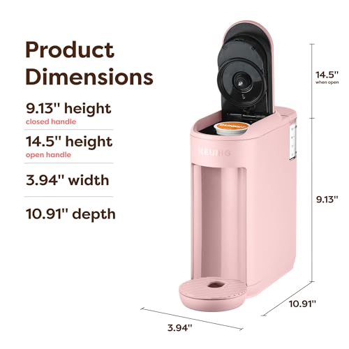 Keurig K-Mini Mate Single Serve K-Cup Pod Coffee Maker, Brews Up to 12 oz Cup, Compact Portable Coffee Machine for Small Spaces, Great for Dorms & Offices, Pink Sands - My Kitchen Products