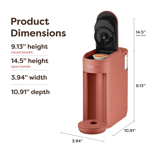 Keurig K-Mini Mate Single Serve K-Cup Pod Coffee Maker, Brews Up to 12 oz Cup, Compact Portable Coffee Machine for Small Spaces, Great for Dorms & Offices, Red Rocks - My Kitchen Products