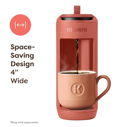 Keurig K-Mini Mate Single Serve K-Cup Pod Coffee Maker, Brews Up to 12 oz Cup, Compact Portable Coffee Machine for Small Spaces, Great for Dorms & Offices, Red Rocks - My Kitchen Products