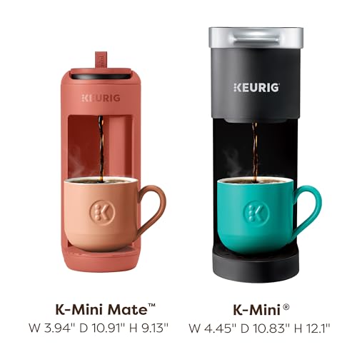 Keurig K-Mini Mate Single Serve K-Cup Pod Coffee Maker, Brews Up to 12 oz Cup, Compact Portable Coffee Machine for Small Spaces, Great for Dorms & Offices, Red Rocks - My Kitchen Products