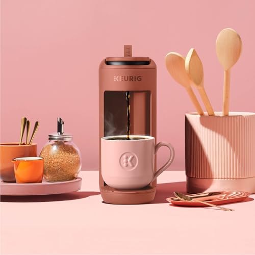 Keurig K-Mini Mate Single Serve K-Cup Pod Coffee Maker, Brews Up to 12 oz Cup, Compact Portable Coffee Machine for Small Spaces, Great for Dorms & Offices, Red Rocks - My Kitchen Products