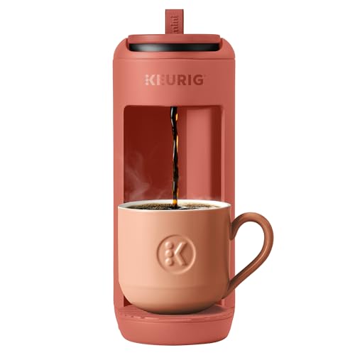 Keurig K-Mini Mate Single Serve K-Cup Pod Coffee Maker, Brews Up to 12 oz Cup, Compact Portable Coffee Machine for Small Spaces, Great for Dorms & Offices, Red Rocks - My Kitchen Products