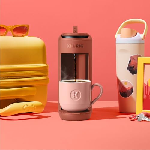 Keurig K-Mini Mate Single Serve K-Cup Pod Coffee Maker, Brews Up to 12 oz Cup, Compact Portable Coffee Machine for Small Spaces, Great for Dorms & Offices, Red Rocks - My Kitchen Products