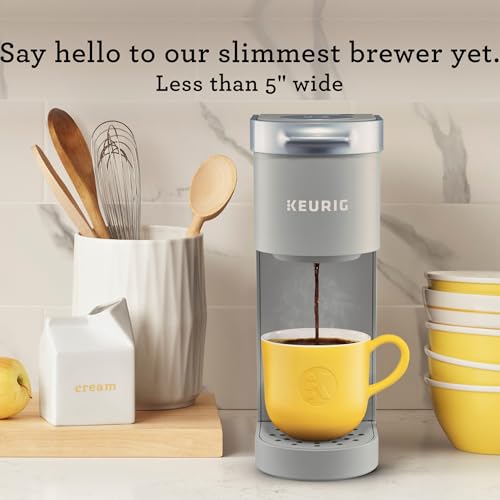 Keurig K-Mini Single Serve K-Cup Pod Coffee Maker, 6 to 12oz Brew size, with Cord Storage, Perfect for Small Spaces, Studio Gray - My Kitchen Products