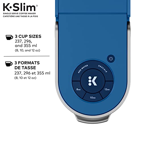 Keurig K-Slim Single Serve K-Cup Pod Coffee Maker, Featuring Simple Push Button Controls And MultiStream Technology, Twilight Blue - My Kitchen Products