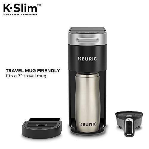 Keurig K-Slim Single Serve K-Cup Pod Coffee Maker, Multistream Technology, 3 Brew Sizes, Slim and Sleek Design, 46oz Removable Reservoir, Black - My Kitchen Products