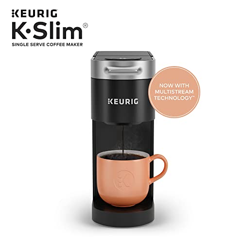 Keurig K-Slim Single Serve K-Cup Pod Coffee Maker, Multistream Technology, 3 Brew Sizes, Slim and Sleek Design, 46oz Removable Reservoir, Black - My Kitchen Products