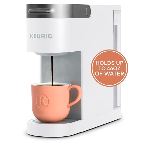 Keurig K-Slim Single Serve K-Cup Pod Coffee Maker, Multistream Technology, 3 Brew Sizes, Slim and Sleek Design, 46oz Removable Reservoir, White - My Kitchen Products