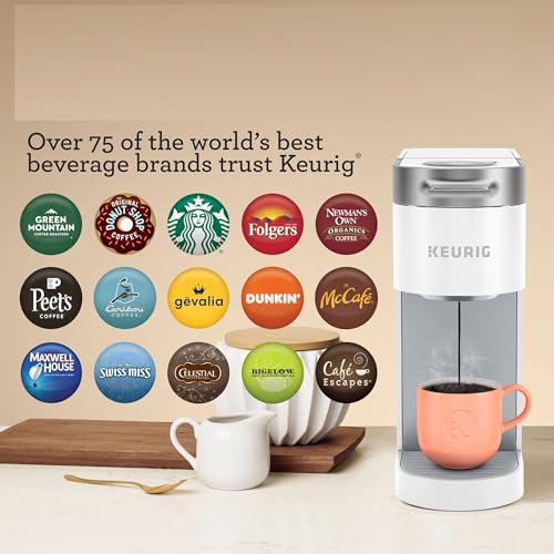 Keurig K-Slim Single Serve K-Cup Pod Coffee Maker, Multistream Technology, 3 Brew Sizes, Slim and Sleek Design, 46oz Removable Reservoir, White - My Kitchen Products