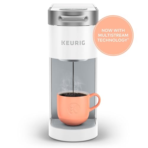 Keurig K-Slim Single Serve K-Cup Pod Coffee Maker, Multistream Technology, 3 Brew Sizes, Slim and Sleek Design, 46oz Removable Reservoir, White - My Kitchen Products