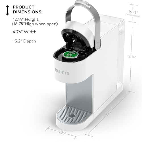 Keurig K-Slim Single Serve K-Cup Pod Coffee Maker, Multistream Technology, 3 Brew Sizes, Slim and Sleek Design, 46oz Removable Reservoir, White - My Kitchen Products