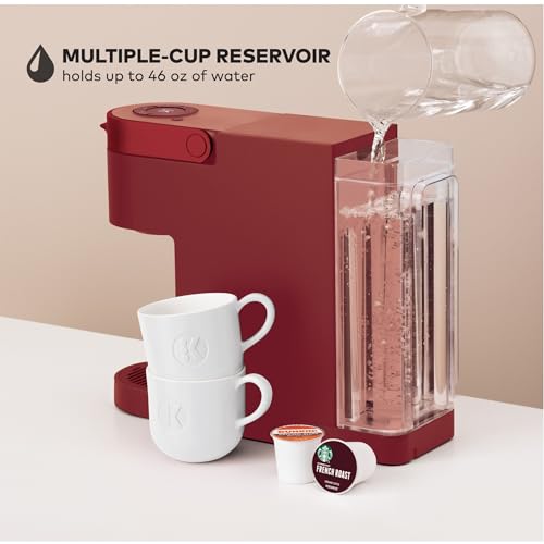 Keurig K- Slim Single Serve K-Cup Pod Coffee Maker, with 3 Brew Sizes, Multistream Technology, 46oz Removable Reservoir, Scarlet Red - My Kitchen Products