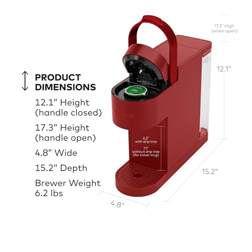 Keurig K- Slim Single Serve K-Cup Pod Coffee Maker, with 3 Brew Sizes, Multistream Technology, 46oz Removable Reservoir, Scarlet Red - My Kitchen Products