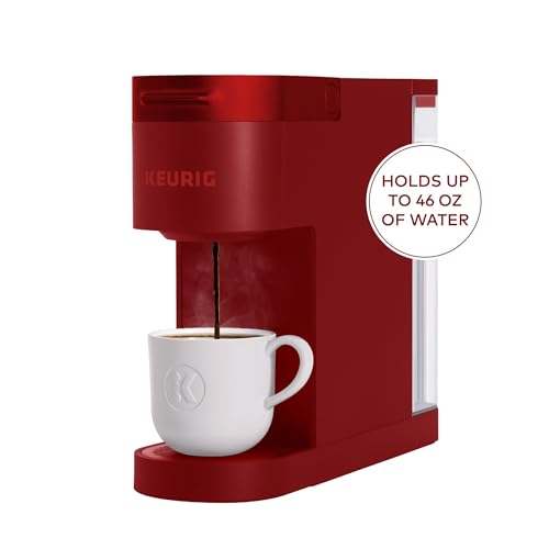 Keurig K- Slim Single Serve K-Cup Pod Coffee Maker, with 3 Brew Sizes, Multistream Technology, 46oz Removable Reservoir, Scarlet Red - My Kitchen Products