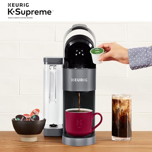 Keurig K-Supreme Single Serve K-Cup Pod Coffee Maker, MultiStream Technology, 4 Brew Sizes, 66oz Dual-Position Removable Reservoir, Gray - My Kitchen Products
