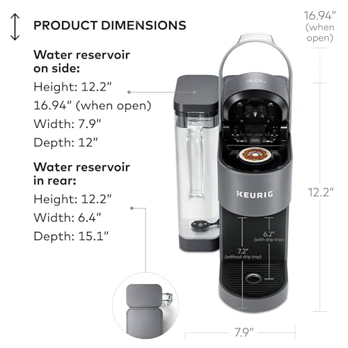 Keurig K-Supreme Single Serve K-Cup Pod Coffee Maker, MultiStream Technology, 4 Brew Sizes, 66oz Dual-Position Removable Reservoir, Gray - My Kitchen Products