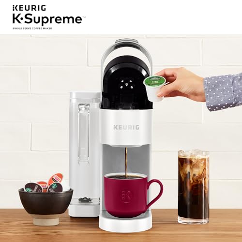 Keurig K-Supreme Single Serve K-Cup Pod Coffee Maker, MultiStream Technology, 4 Brew Sizes, 66oz Dual-Position Removable Reservoir, White - My Kitchen Products