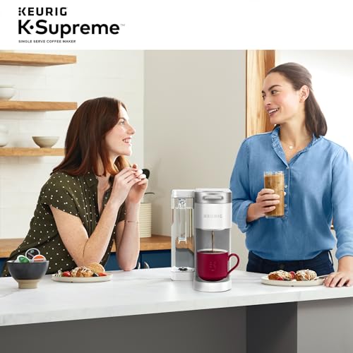 Keurig K-Supreme Single Serve K-Cup Pod Coffee Maker, MultiStream Technology, 4 Brew Sizes, 66oz Dual-Position Removable Reservoir, White - My Kitchen Products