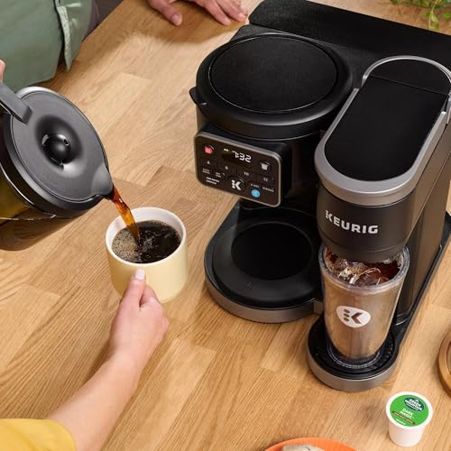 Keurig KD5600 K-Duo Hot & Iced Single Serve & Carafe Coffee Maker, 72oz Reservoir, MultiStream Technology (Gen 2), Black (Renewed) - My Kitchen Products