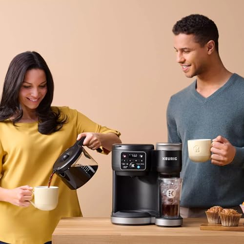 Keurig KD5600 K-Duo Hot & Iced Single Serve & Carafe Coffee Maker, 72oz Reservoir, MultiStream Technology (Gen 2), Black (Renewed) - My Kitchen Products