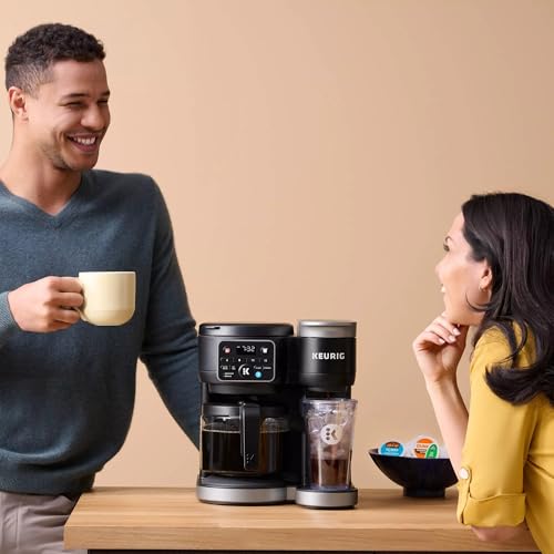 Keurig KD5600 K-Duo Hot & Iced Single Serve & Carafe Coffee Maker, 72oz Reservoir, MultiStream Technology (Gen 2), Black (Renewed) - My Kitchen Products
