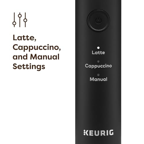 Keurig SimpleCafe Frother, Rechargeable Handheld Milk Frother for Lattes, Cappuccinos & Iced Coffee, USB Cord Included, Microwave-Safe Frothing Cup, Hot & Cold Foam Maker - My Kitchen Products