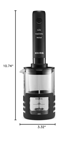 Keurig SimpleCafe Frother, Rechargeable Handheld Milk Frother for Lattes, Cappuccinos & Iced Coffee, USB Cord Included, Microwave-Safe Frothing Cup, Hot & Cold Foam Maker - My Kitchen Products