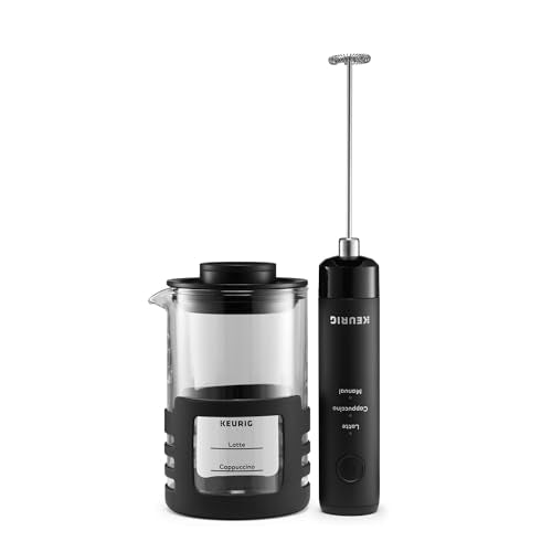 Keurig SimpleCafe Frother, Rechargeable Handheld Milk Frother for Lattes, Cappuccinos & Iced Coffee, USB Cord Included, Microwave-Safe Frothing Cup, Hot & Cold Foam Maker - My Kitchen Products