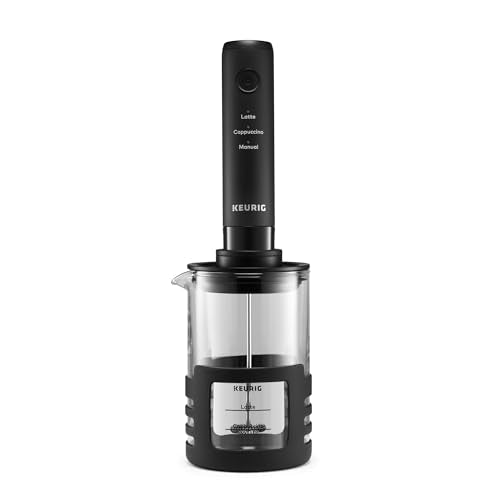 Keurig SimpleCafe Frother, Rechargeable Handheld Milk Frother for Lattes, Cappuccinos & Iced Coffee, USB Cord Included, Microwave-Safe Frothing Cup, Hot & Cold Foam Maker - My Kitchen Products