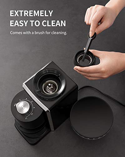KIDiSLE Conical Burr Espresso Grinder, 35 Precise Settings Electric Coffee Bean Grinder with Anti-Static Technology, Quiet Burr Coffee Grinder for Espresso, Pour Over, French Press, 2-12 Cup, Black - My Kitchen Products