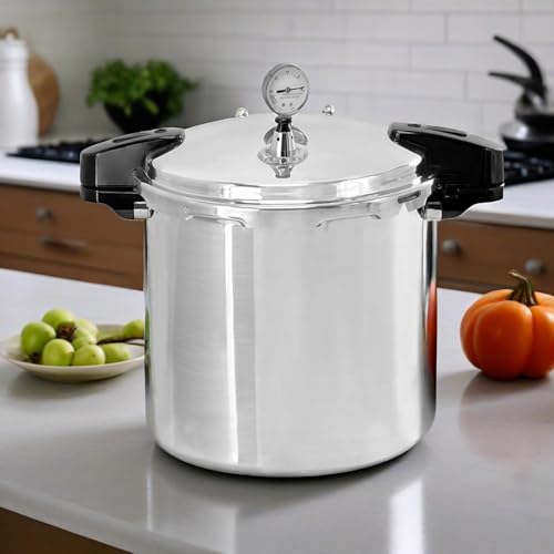 KILOGORGE 24 qt Pressure Canner,Canning Pressure Cooker with Gauge,14.5PSI,Large Capacity Aluminum Pressure Canners for Compatibility Gas and Induction Cooktops - My Kitchen Products