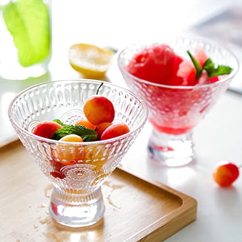 Kingrol 6 Pack Stemless Martini Glasses, Cocktail Glasses, 8 oz Glass Dessert Bowls, Mini Trifle Bowls, Perfect Glassware for Home Bar, Restaurant, Party - My Kitchen Products