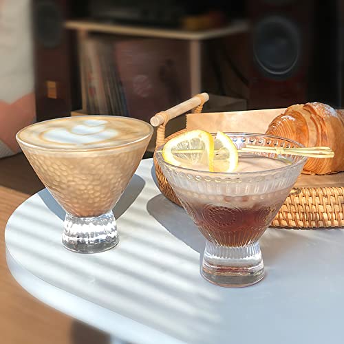 Kingrol 6 Pack Stemless Martini Glasses, Cocktail Glasses, 8 oz Glass Dessert Bowls, Mini Trifle Bowls, Perfect Glassware for Home Bar, Restaurant, Party - My Kitchen Products