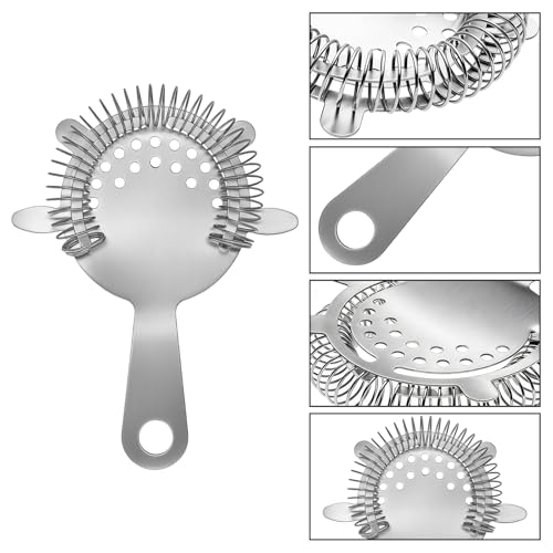 Kirecoo 2PCS Stainless Steel Cocktail Strainer, Bar Drink Strainer with High-Density Spring, Bar Tools Cocktail Shaker Accessories for Smooth Drink Pouring, Fits Boston Shakers and Mixing Glasses - My Kitchen Products