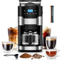 Kismile Drip Coffee Maker with Built-in Grinder, 10-Cup Grind and Brew Coffee Machine with Timer, Descaling Alert, Programmable with Brew Strength, 1.5L Water Tank, 2H Keep Warm for Home/Office - My Kitchen Products