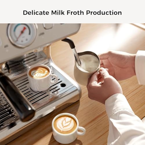 Kismile Espresso Machine with Grinder, 20 Bar Expresso Coffee Machines with Milk Frother, 58mm Expresso Machines for Home, Perfect for Cappuccino & Latte, Stainless Steel(2026 Upgrade) - My Kitchen Products