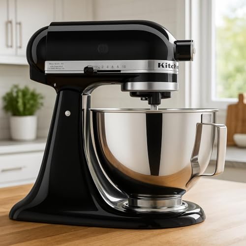 Kitchen Aid Tilt-Head Stand Mixer 4.5 Quart KSM85PBOB, Onyx Black - My Kitchen Products