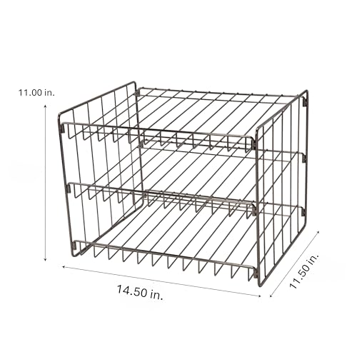 Kitchen Details 3 Tier Can Organizer | Canned Food Storage Rack | Kitchen Cabinet and Pantry Organization | Holds 36 Cans | Space Saving | Onyx - My Kitchen Products